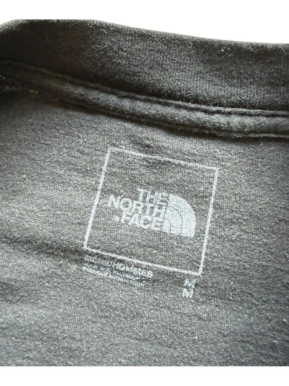 The North Face Black Logo Sleeve Graphic Long Sleeve Cotton Shirt M Activewear